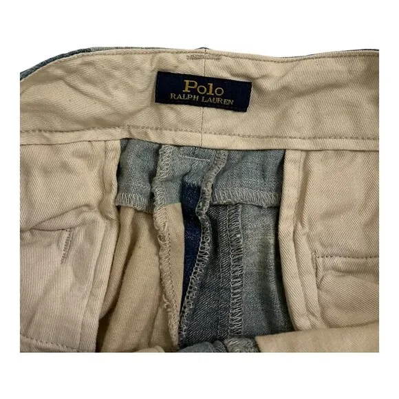 Polo Ralph Lauren Blue Patchwork 8" Inseam Shorts Mens SZ 34 NWT $225 MSRP - Picture 5 of 8